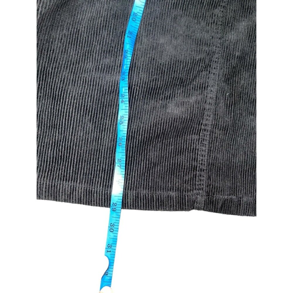 H&M DIVIDED Women's Size 6 Black Corduroy Overall Dress 100% Cotton - Picture 9 of 13